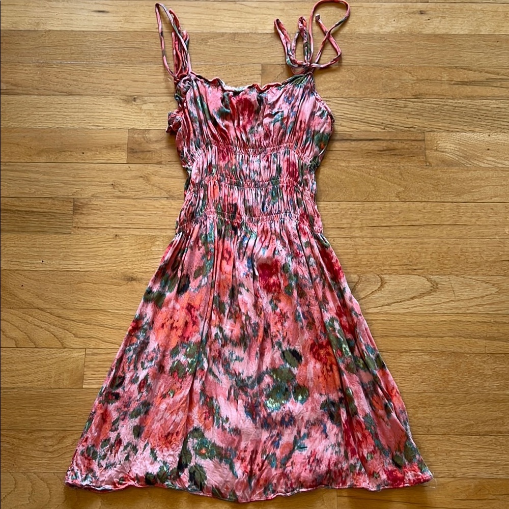 Pink and Green Dress